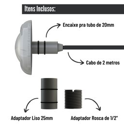 Kit Led Colorido RGB para Piscina 4 Refletores 9W e Módulo de Comando e Controle Remoto - Luxpool - 3