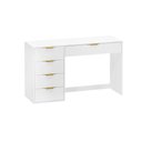 Ver imagem 3 de Escrivaninha Crrui-ESC010 Moderno 5 Gavetas MDP 136cm Branco Multimóveis