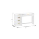 Ver imagem 7 de Escrivaninha Crrui-ESC010 Moderno 5 Gavetas MDP 136cm Branco Multimóveis