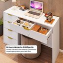 Ver imagem 5 de Escrivaninha Crrui-ESC010 Moderno 5 Gavetas MDP 136cm Branco Multimóveis
