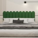 Ver imagem 2 de Cabeceira King Size Design Nuvem 45cm 10 Placas em Suede:verde