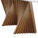 Ver imagem 6 de Mesa de Jantar Dubai Base Madeira Maciça Tampo Ret. -amêndoa- Tampo 160x90cm Branco/vidro Off-white