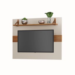Suporte Tv Painel MDF Off White Decoração de Sala Maldivas - 2