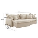 Ver imagem 2 de Sofá Cama 210 Cm Braço 15 Cm Leona Retrátil e Reclinável Meu Sofá Online