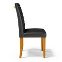 Ver imagem 7 de Cadeira de Sala de Jantar Estofada Veiga Madeira Maciça Pu Preto G78 - Gran Belo Cadeira de Jantar V