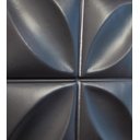 Ver imagem 4 de Kit 25 Placas Revestimento de Parede PVC 3d Alto Relevo Petalas Preto