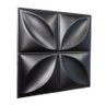 Kit 25 Placas Revestimento de Parede PVC 3d Alto Relevo Petalas Preto - 3