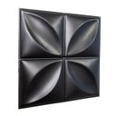 Ver imagem 3 de Kit 25 Placas Revestimento de Parede PVC 3d Alto Relevo Petalas Preto