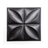 Kit 25 Placas Revestimento de Parede PVC 3d Alto Relevo Petalas Preto - 2