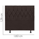 Ver imagem 3 de Cabeceira Estofada Cama Box Queen 160cm Istambul Corino Marrom- Mabe Magazine