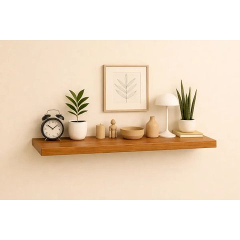 Prateleira MDF 70x20 Moderna Suporte Parede Invisivel 30mm Italian Noce