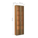 Ver imagem 3 de Módulo Cristaleira 2 Portas com Vidro Reflecta com LED Neon Float 56cm - Canella c/ Champanhe