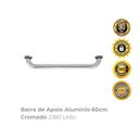 Ver imagem 2 de Barra de Apoio Alumínio 60cm Cromado 2360 Leão