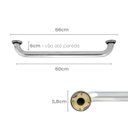 Ver imagem 3 de Barra de Apoio Alumínio 60cm Cromado 2360 Leão
