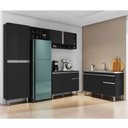 Ver imagem 2 de Cozinha Modulada Vanessa com Balcão Tatiane Preto sem Tampo - Ajl Móveis