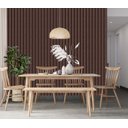 Ver imagem 3 de Papel de Parede Ripa Larga Estilo Madeira Freijó Escuro 3m