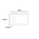 Ver imagem 3 de Armário Aéreo Porta Basculante 70cm P/ Cozinha Modulada Mdf Cor:branco com Ébano