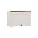 Ver imagem 1 de Armário Aéreo Porta Basculante 70cm P/ Cozinha Modulada Mdf Cor:branco com Ébano