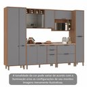 Ver imagem 4 de Cozinha Completa 6 Peças Balcões Aéreos Vidro Reflecta Cinza