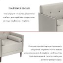 Ver imagem 4 de Kit 2 Poltrona Sala de Estar Eloah Linho Gelo 4 Almofada Solta Pés Palito - Arkell