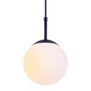 Ver imagem 4 de Lustre Sala Pendente Vidro Globo Jabuticaba Cozinha Quarto Chelsea P/ 1 Lâmpada E27 Bivolt Preto