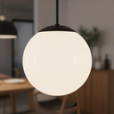 Ver imagem 2 de Lustre Sala Pendente Vidro Globo Jabuticaba Cozinha Quarto Chelsea P/ 1 Lâmpada E27 Bivolt Preto