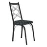 Kit 4 Cadeiras Aço Carbono Tubular Metálica Acabamento Fosco D-28 Julia Preto/mosaico Silver - 2