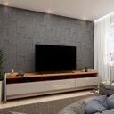 Ver imagem 1 de Rack para TV até 90 Polegadas com Rodízios 3 Gavetas 3 Nichos Sublime 220cm 100% MDF