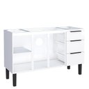 Ver imagem 2 de Gabinete de Aço Para Pia 140cm 3 Portas 3 Gavetas Jupter Cozimax Branco