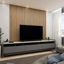 Ver imagem 1 de Rack para TV até 90 Polegadas 100% MDF 219,5cm Rodízios 3 Gavetas 3 Nichos Sublime