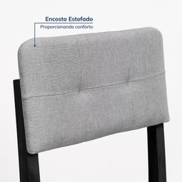 Cadeira Madeira Maciça Estofada Tiê CabeCasa MadeiraMadeira - 3