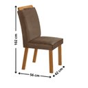 Ver imagem 3 de Conjunto de Mesa de Jantar Dublin 180 Tp MDF Laminado Canto Copo 6 Cadeiras Mariana