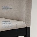 Ver imagem 5 de Cadeira Madeira Maciça Estofada Tiê Maxx CabeCasa MadeiraOriginals Bege/Preto