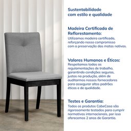 Cadeira Madeira Maciça Estofada Tiê Maxx CabeCasa MadeiraMadeira - 10