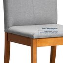 Ver imagem 6 de Cadeira Madeira Maciça Estofada Tiê Maxx CabeCasa MadeiraOriginals Cinza/Amêndoa