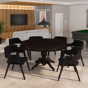 Ver mais imagens de Conjunto Mesa de Jogos Carteado Bellagio Tampo Reversível e 6 Cadeiras Madeira Poker Base Estrela Ve