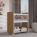 Ver imagem 5 de Mini Berço Moisés Toy para Bebê com Colchão e Rodízios 89cm Savana Branco - Desk Design