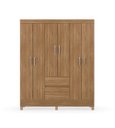 Ver imagem 2 de Guarda-roupa Ecom Ii 128m com Cabideiros, 2 Gavetas e Prateleiras - Amendola Touch Demóbile