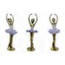 Bailarina Estatueta Estátua Balé Resina - Grande - 28,5cm Inove Fácil Dourado e Lilás - 4
