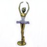 Bailarina Estatueta Estátua Balé Resina - Grande - 28,5cm Inove Fácil Dourado e Lilás - 3