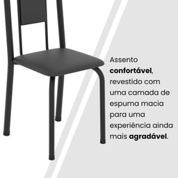 Conjunto de Mesa Tubular 120cm X 75cm Tampo Granito Ocre com 4 Cadeiras Lara - 8