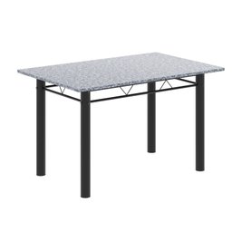 Conjunto de Mesa Tubular 120cm X 75cm Tampo Granito Ocre com 4 Cadeiras Lara - 6