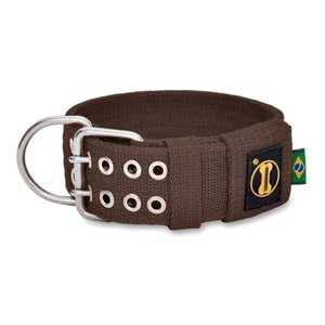 Coleira Cachorro Grande Forte Coleira Amorosso Cor Marrom Escuro:GG