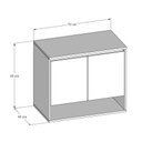 Ver imagem 2 de Gabinete de Banheiro Suspenso 70cm 2 Portas e Nicho Preto e Freijó