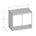 Ver imagem 4 de Gabinete de Banheiro Suspenso 70cm 2 Portas e Nicho Preto e Freijó