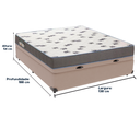 Ver imagem 3 de Cama Box Baú e Colchão Light Espuma D33 Casal Ortobom: Bege