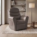 Ver imagem 1 de Poltrona do Papai Retrátil e Reclinável Confortável Modelo Premium para Descanso Courino Marrom