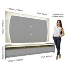 Ver imagem 3 de Rack com Painel para TV até 75 Polegadas com LED 220cm Sublime Gelius Móveis