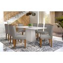 Ver imagem 1 de Conjunto Jasmin 1,80M com 8 Cadeiras Ana Th Móveis Off White I Ype I Wd25