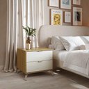 Ver imagem 1 de Mesa Cabeceira Glow:Carvalho/Off White Fosco